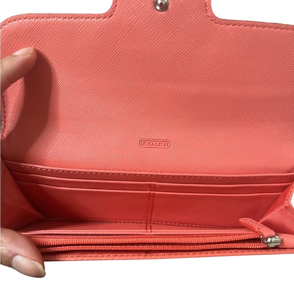 Coach Coral Bifold Leather Wallet - Picture 10 of 11